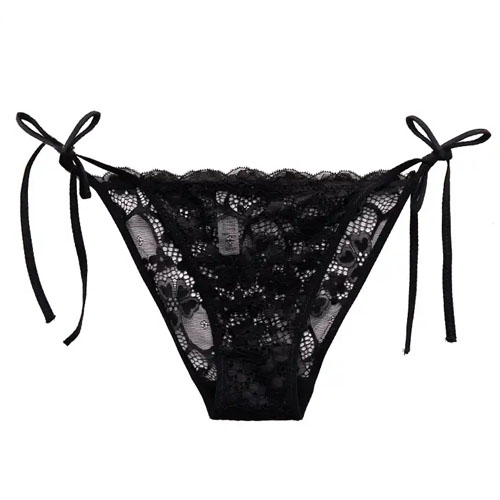 Black lace women's underwear