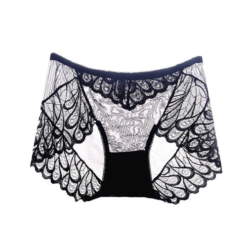 Women's black lace panty