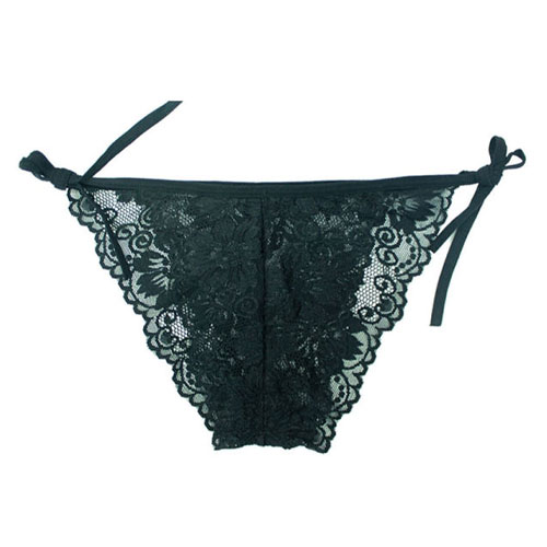 Women's black lace panty