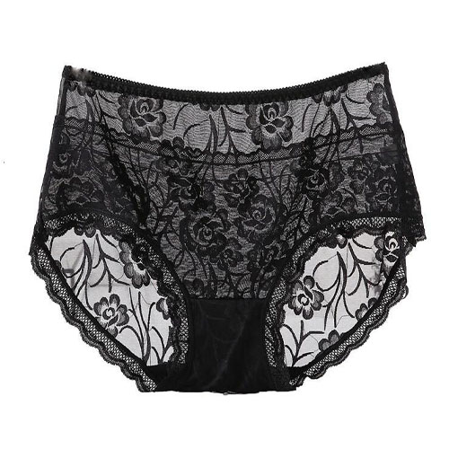 Black women's lace panty