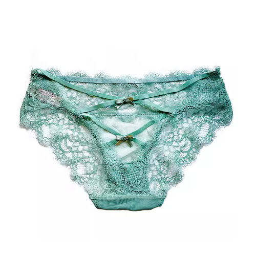 Green women's lace panty