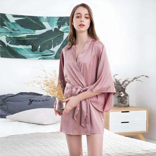 Rose silk women's sleep wear