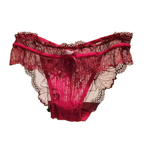 Burgundy women's lace panty